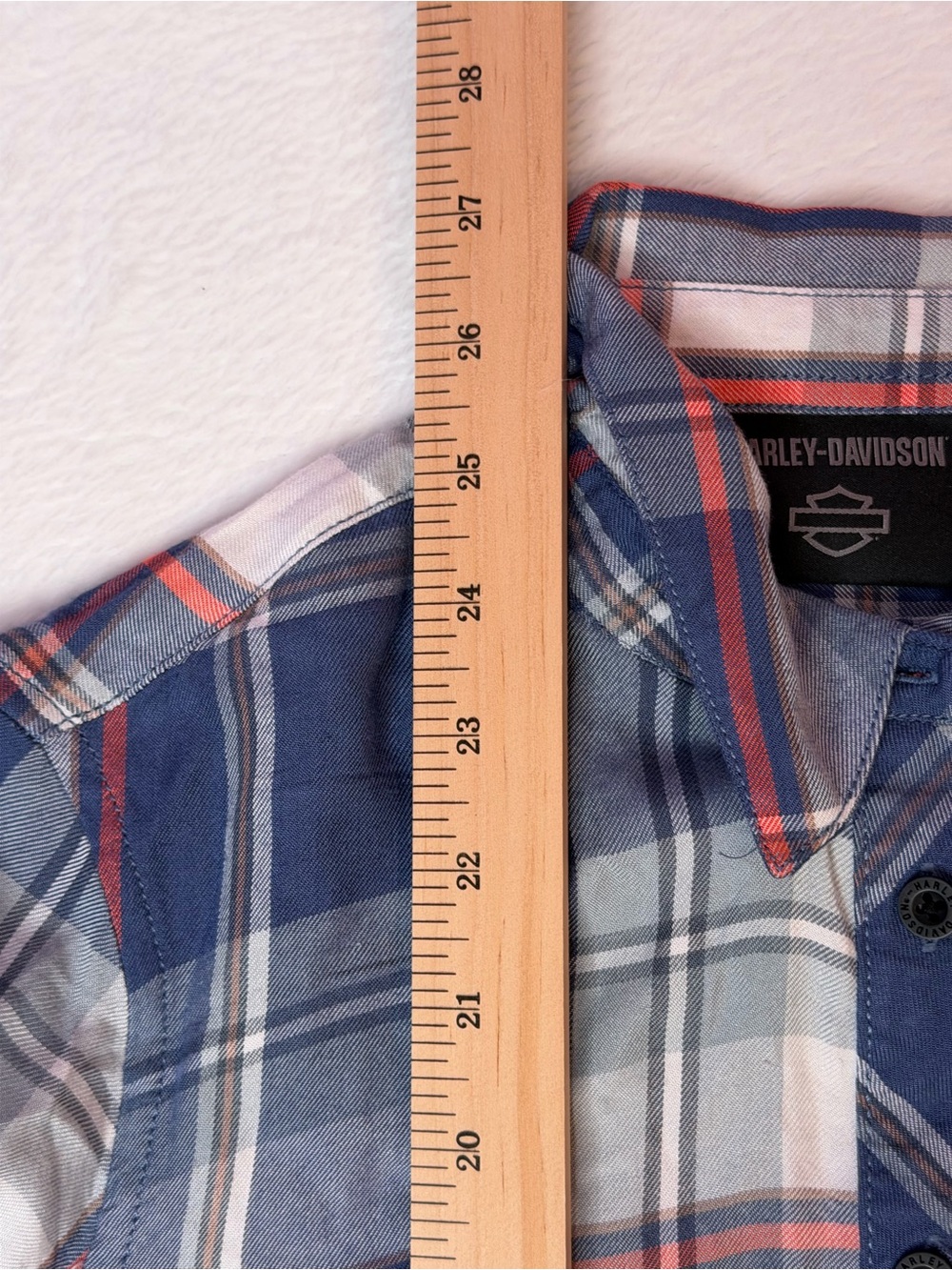Harley Davidson Plaid Button Up Shirt Womens Small Embroidered Y2K - Picture 6 of 8